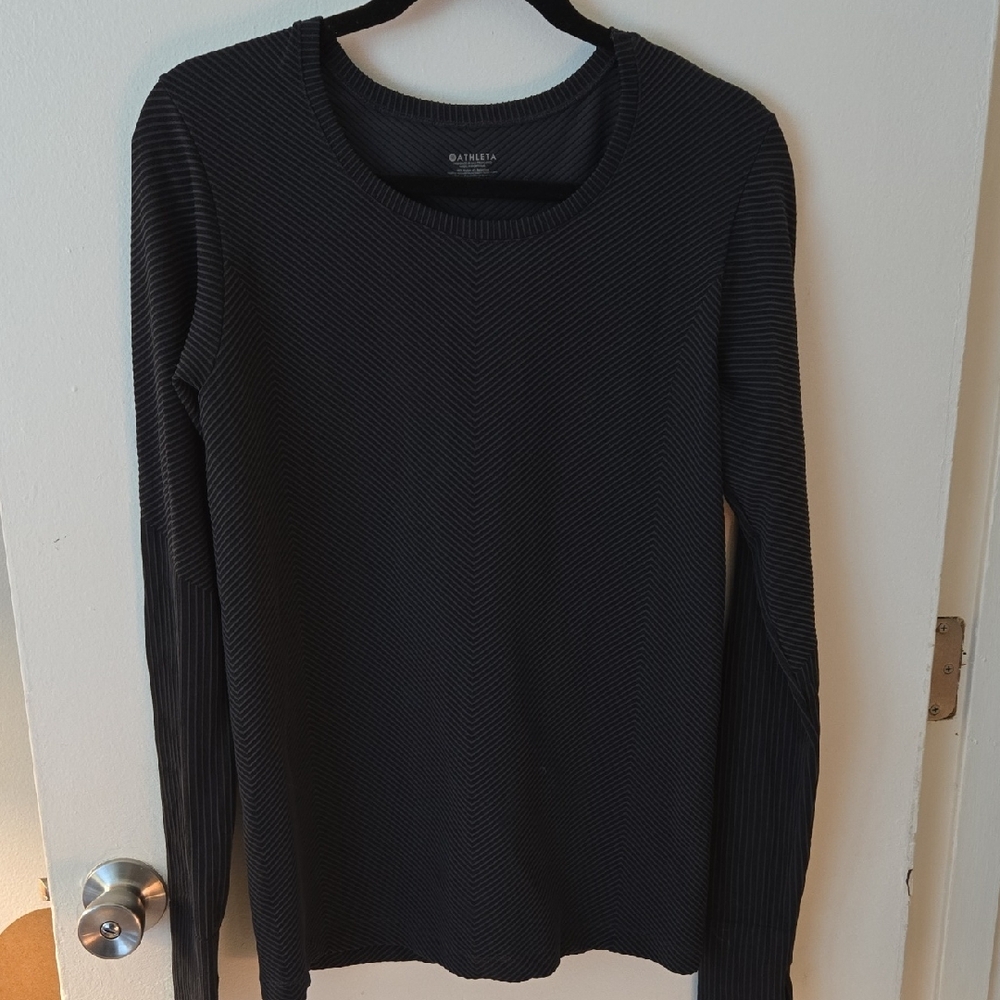 Athleta Black Long Sleeve Tee